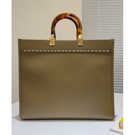 Replica Sunshine Medium Leather And Elaphe Shopper 8BH386 Khaki Replica Sunshine Medium Leather And Elaphe Shopper 8BH386 Khaki