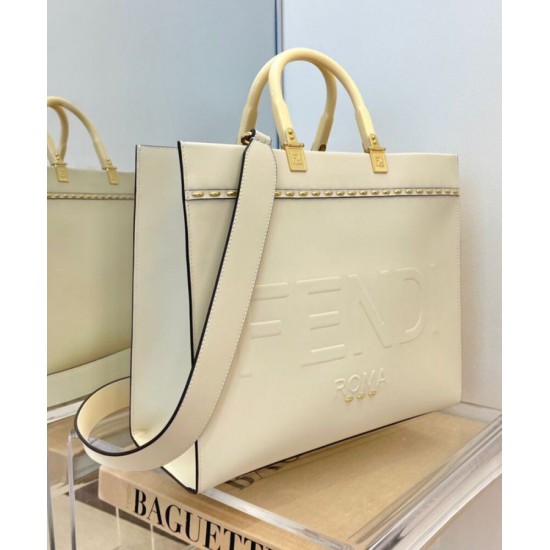 Replica Sunshine Medium Leather Shopper 8BH386 Cream Replica Sunshine Medium Leather Shopper 8BH386 Cream