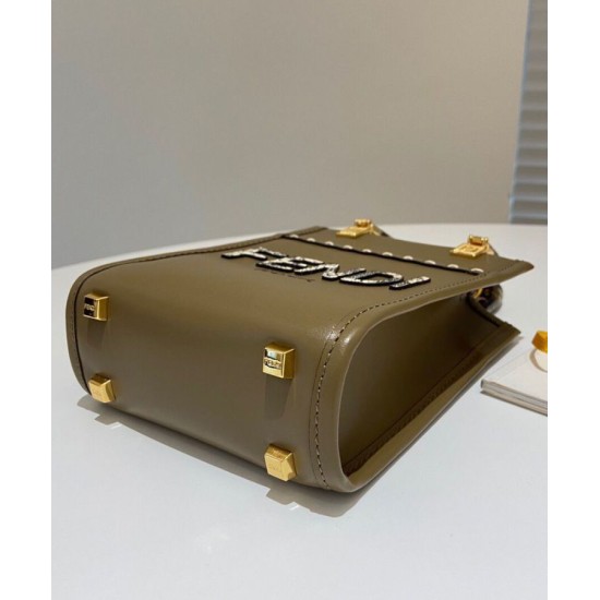 Replica Mini Sunshine Shopper Leather And Elaphe Bag 8BS051 Khaki Replica Mini Sunshine Shopper Leather And Elaphe Bag 8BS051 Khaki