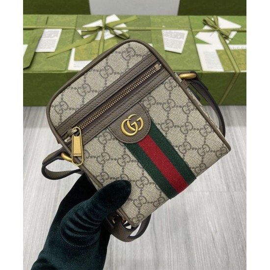 Fake Gucci Ophidia GG Shoulder Bag 598127 Dark Coffee Replica
