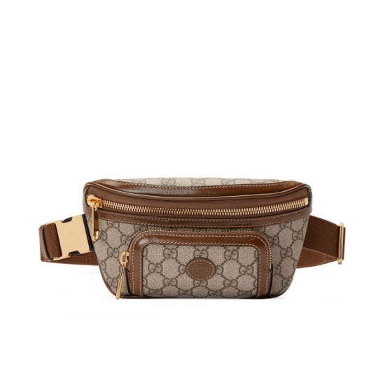 Replica Gucci Belt bag with Interlocking G 682933 Coffee Fake Gucci Belt bag with Interlocking G 682933 Coffee Replica
