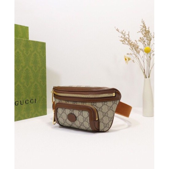 Replica Gucci Belt bag with Interlocking G 682933 Coffee Fake Gucci Belt bag with Interlocking G 682933 Coffee Replica