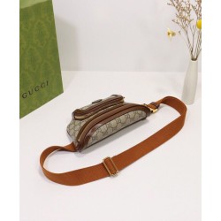 Replica Gucci Belt bag with Interlocking G 682933 Coffee Fake Gucci Belt bag with Interlocking G 682933 Coffee Replica
