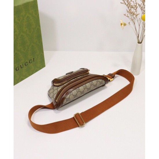 Replica Gucci Belt bag with Interlocking G 682933 Coffee Fake Gucci Belt bag with Interlocking G 682933 Coffee Replica