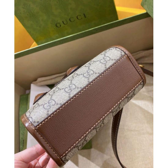 Replica Gucci Mini tote bag with Interlocking G 671623 Coffee