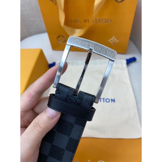 Replica Louis Vuitton Downtown 40mm Belt Damier Graphite M0374V