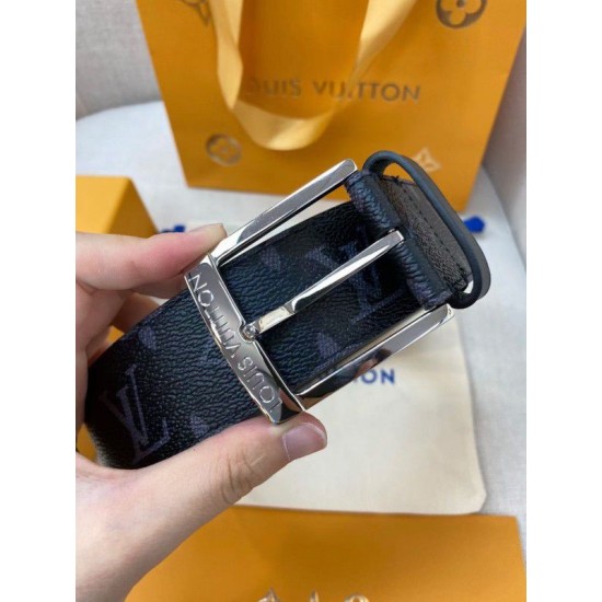 Replica Louis Vuitton Downtown 40mm Belt Monogram Eclipse M0375V