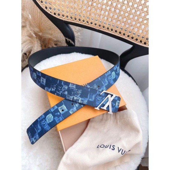 Replica Louis Vuitton LV Initiales 40MM Reversible Belt Damier Salt M0378Q