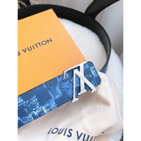 Replica Louis Vuitton LV Initiales 40MM Reversible Belt Damier Salt M0378Q