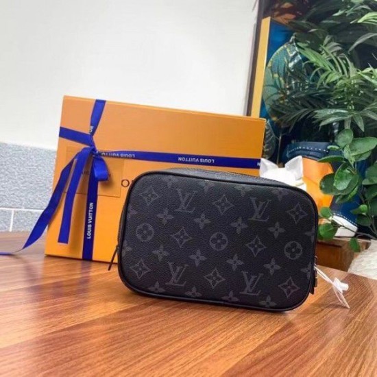 Replica Louis Vuitton Toilet Pouch PM Monogram Eclipse M43384