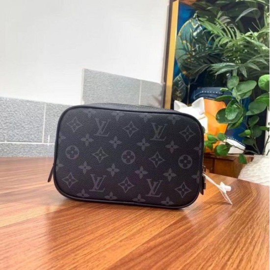 Replica Louis Vuitton Toilet Pouch PM Monogram Eclipse M43384