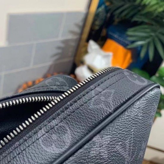 Replica Louis Vuitton Toilet Pouch PM Monogram Eclipse M43384