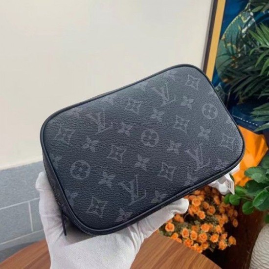 Replica Louis Vuitton Toilet Pouch PM Monogram Eclipse M43384