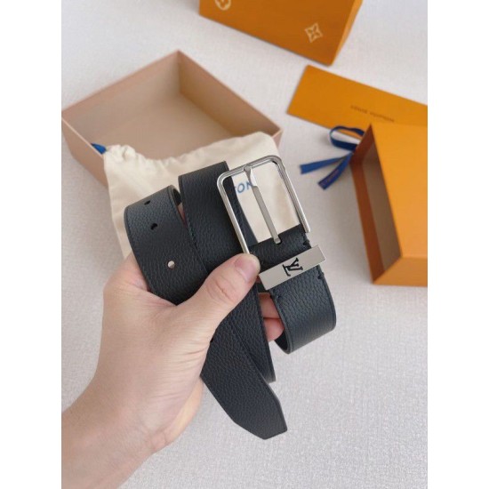 Replica Louis Vuitton Pont Neuf 35mm Belt Taurillon Leather M6065T
