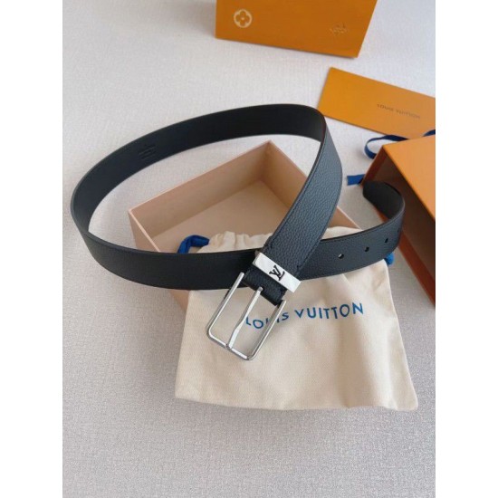 Replica Louis Vuitton Pont Neuf 35mm Belt Taurillon Leather M6065T
