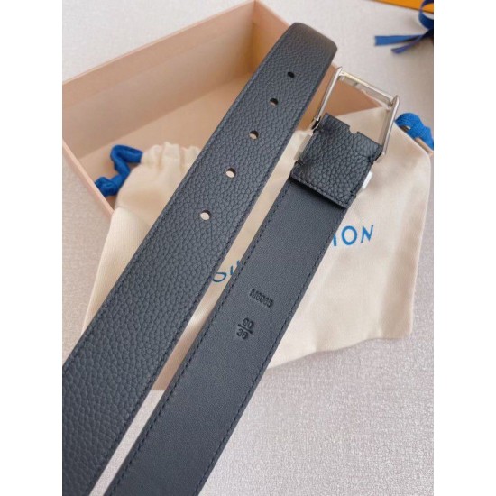 Replica Louis Vuitton Pont Neuf 35mm Belt Taurillon Leather M6065T