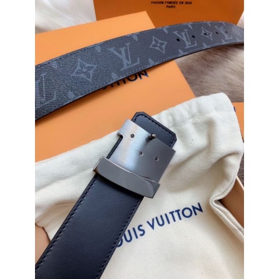 Fake Louis Vuitton LV Initiales 40MM Reversible Belt Monogram Eclipse M9043S Replica