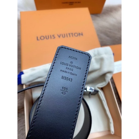 Fake Louis Vuitton LV Initiales 40MM Reversible Belt Monogram Eclipse M9043S Replica