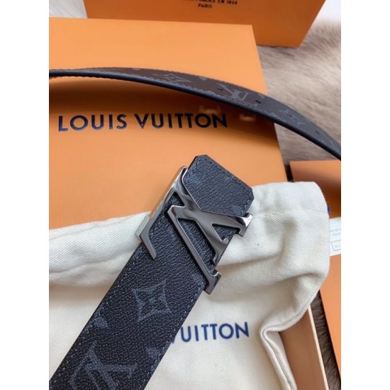 Fake Louis Vuitton LV Initiales 40MM Reversible Belt Monogram Eclipse M9043S Replica