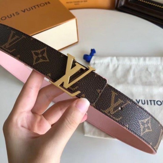 Fake Louis Vuitton LV Initiales 30MM Reversible Belt Monogram M9052U Replica