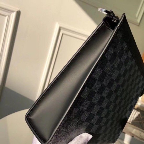 Replica Louis Vuitton Pochette Voyage MM Damier Graphite N41696