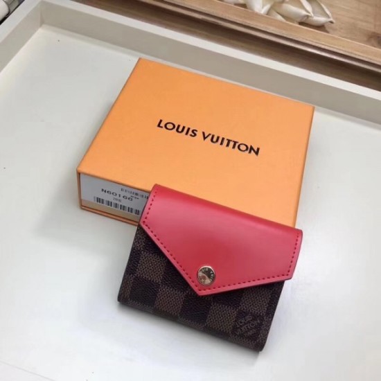 Fake Louis Vuitton Zoe Wallet Damier Ebene N60166 Replica