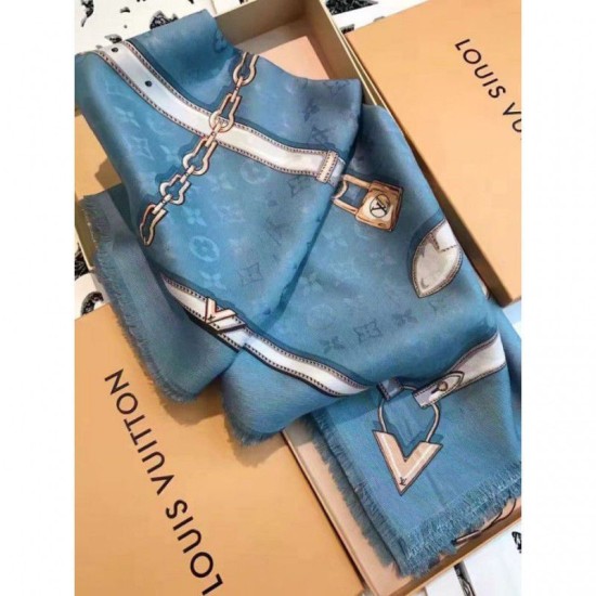 Replica Louis Vuitton  Ciel Monogram Confidential Shawl M78697
