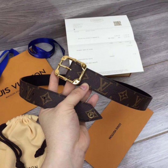 Fake Louis Vuitton Malletier Monogram 30mm Belt M9312U Replica Replica Louis Vuitton Malletier Monogram 30mm Belt M9312U