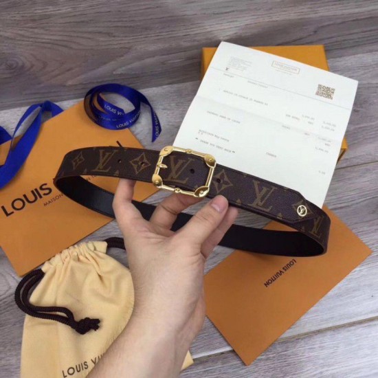 Fake Louis Vuitton Malletier Monogram 30mm Belt M9312U Replica Replica Louis Vuitton Malletier Monogram 30mm Belt M9312U
