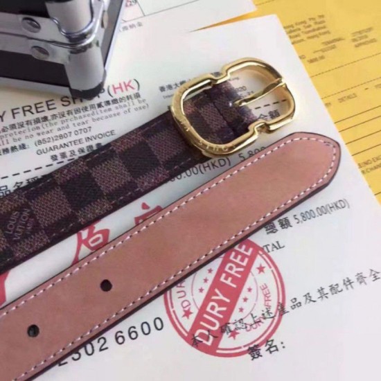 Replica Louis Vuitton  Mini 25MM Belt Damier Ebene M9744V