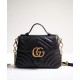 Replica Gucci GG Marmont mini top handle bag 547260 Black Fake Gucci GG Marmont mini top handle bag 547260 Black Replica