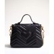 Replica Gucci GG Marmont mini top handle bag 547260 Black Fake Gucci GG Marmont mini top handle bag 547260 Black Replica
