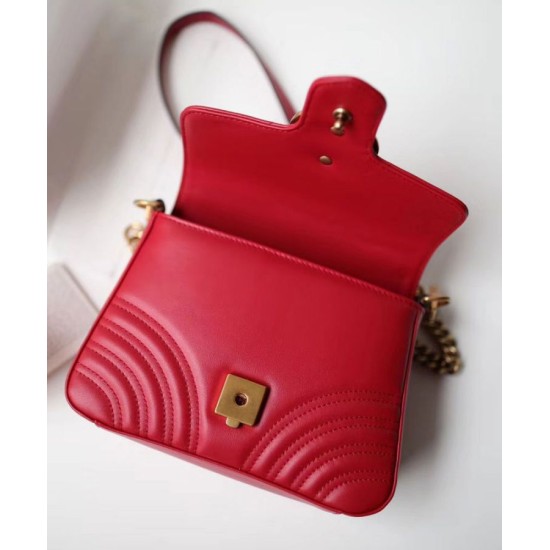 Fake Gucci GG Marmont mini top handle bag 547260 Red Replica Replica Gucci GG Marmont mini top handle bag 547260 Red