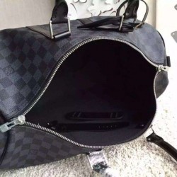 Replica Louis Vuitton Keepall Bandouliere 45 Damier Graphite N41418 Fake Louis Vuitton Keepall Bandouliere 45 Damier Graphite N41418 Replica
