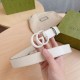 Replica Gucci GG Marmont thin 3cm belt 414516 White