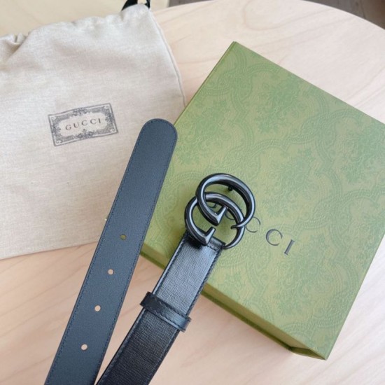 Replica Gucci GG Marmont thin 3cm belt 414516 Black Replica Gucci GG Marmont thin 3cm belt 414516 Black