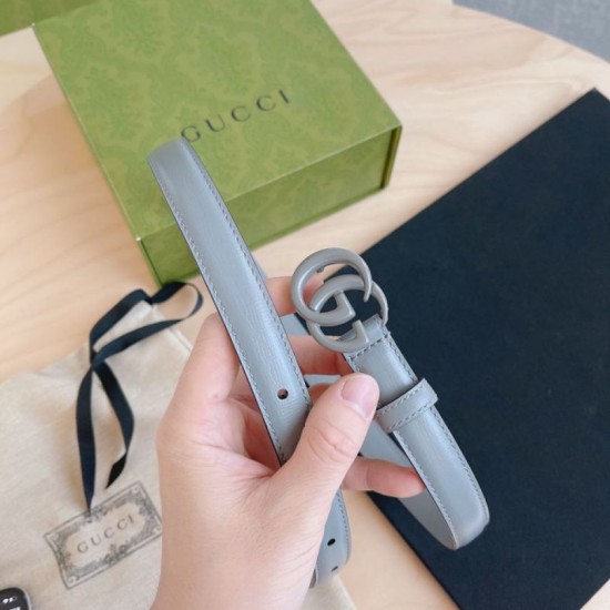 Fake Gucci GG Marmont thin 2cm belt 414516 Gray Replica Replica Gucci GG Marmont thin 2cm belt 414516 Gray