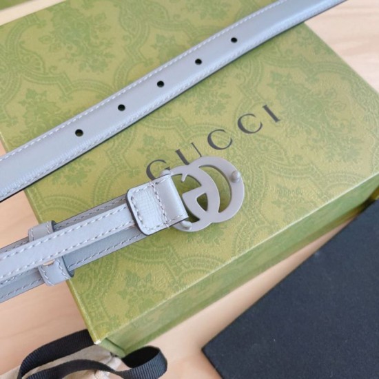 Fake Gucci GG Marmont thin 2cm belt 414516 Gray Replica Replica Gucci GG Marmont thin 2cm belt 414516 Gray