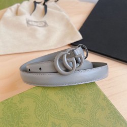 Replica Gucci GG Marmont thin 2cm belt 414516 Gray