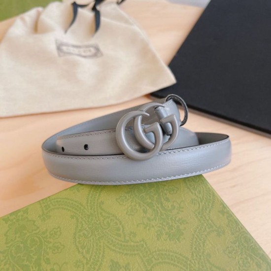 Fake Gucci GG Marmont thin 2cm belt 414516 Gray Replica Replica Gucci GG Marmont thin 2cm belt 414516 Gray