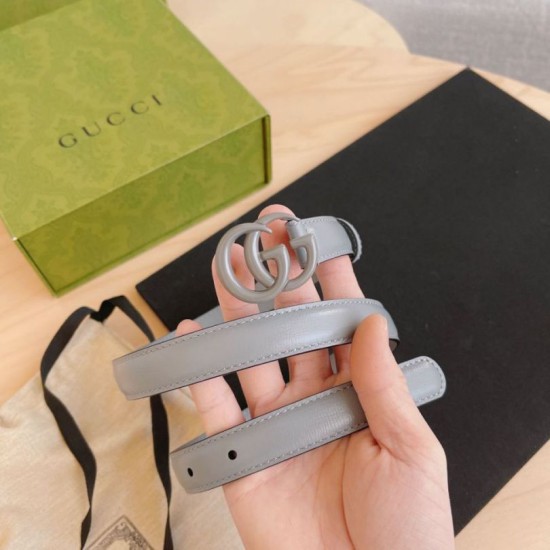 Fake Gucci GG Marmont thin 2cm belt 414516 Gray Replica Replica Gucci GG Marmont thin 2cm belt 414516 Gray