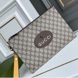 Fake Gucci Neo Vintage GG Supreme pouch 473956 Brown Replica