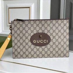 Fake Gucci Neo Vintage GG Supreme pouch 473956 Brown Replica