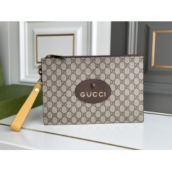 Fake Gucci Neo Vintage GG Supreme pouch 473956 Brown Replica