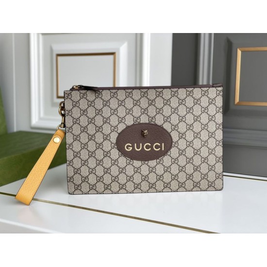 Fake Gucci Neo Vintage GG Supreme pouch 473956 Brown Replica Fake Gucci Neo Vintage GG Supreme pouch 473956 Brown Replica