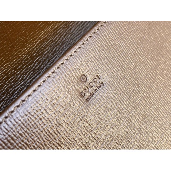 Replica Gucci Horsebit 1955 chain wallet 621892 Coffee Fake Gucci Horsebit 1955 chain wallet 621892 Coffee Replica