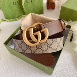 Replica Gucci GG belt with Double G buckle 625839 Brown Replica Gucci GG belt with Double G buckle 625839 Brown