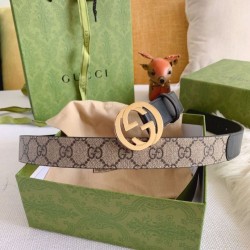 Fake Gucci GG belt with Double G buckle 625839 Black Replica