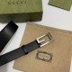 Replica Gucci Reversible belt with Square G buckle 626974 Black Silver Replica Gucci Reversible belt with Square G buckle 626974 Black Silver