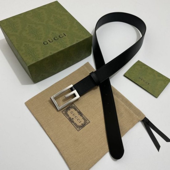 Replica Gucci Reversible belt with Square G buckle 626974 Black Silver Replica Gucci Reversible belt with Square G buckle 626974 Black Silver